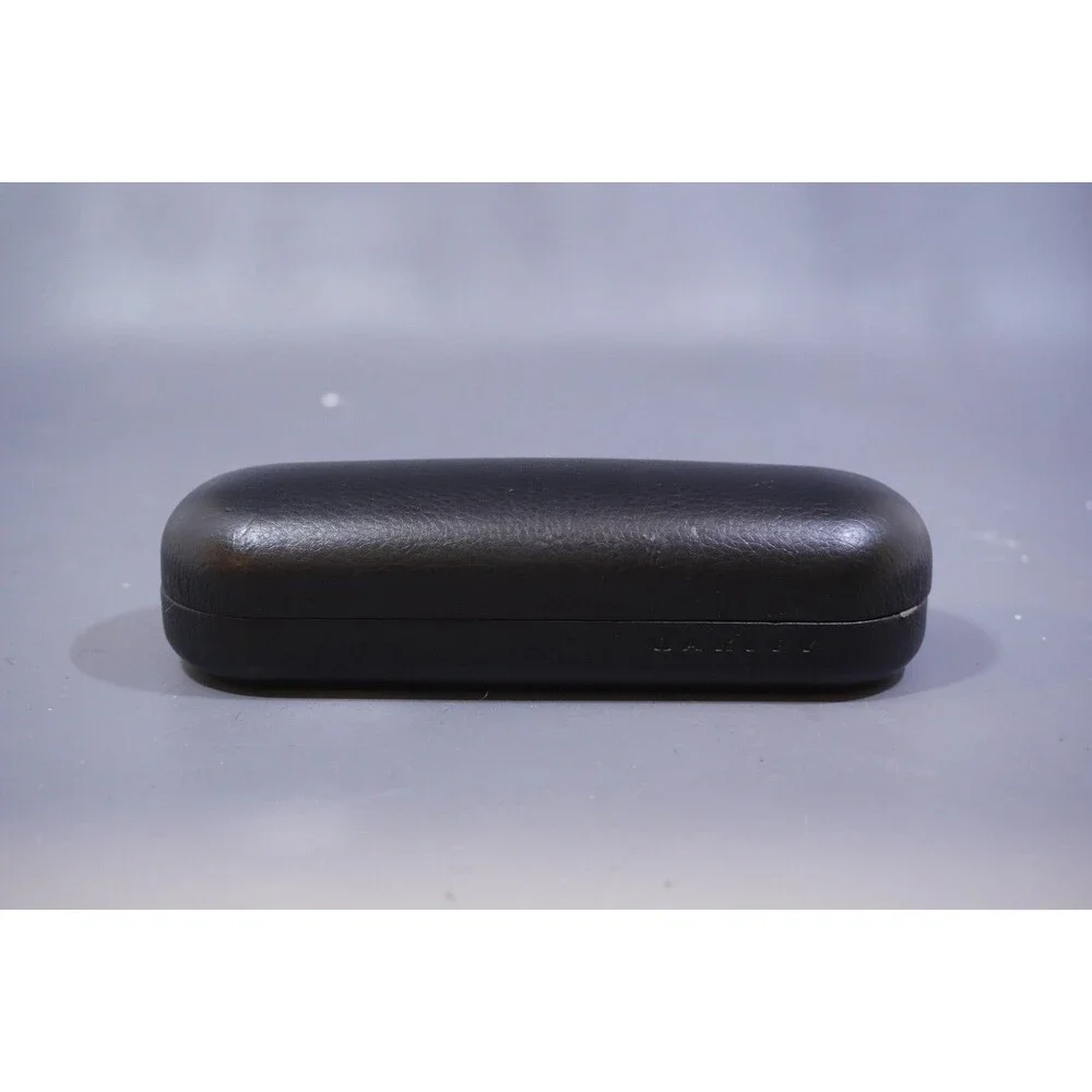 Authentic Oakley Black Leather Clamshell Hard Case For Eyeglasses Sunglasses